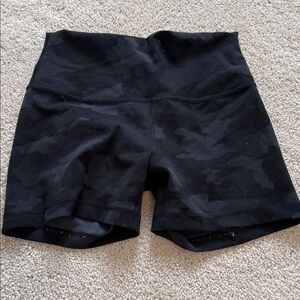 lululemon athletica Black Camo Bike Shorts